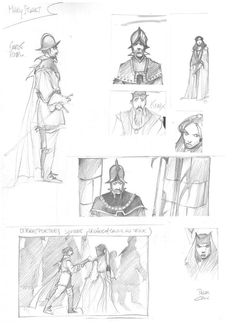 Crayonné N°17 (Mary Stuart Garde royal) format A4