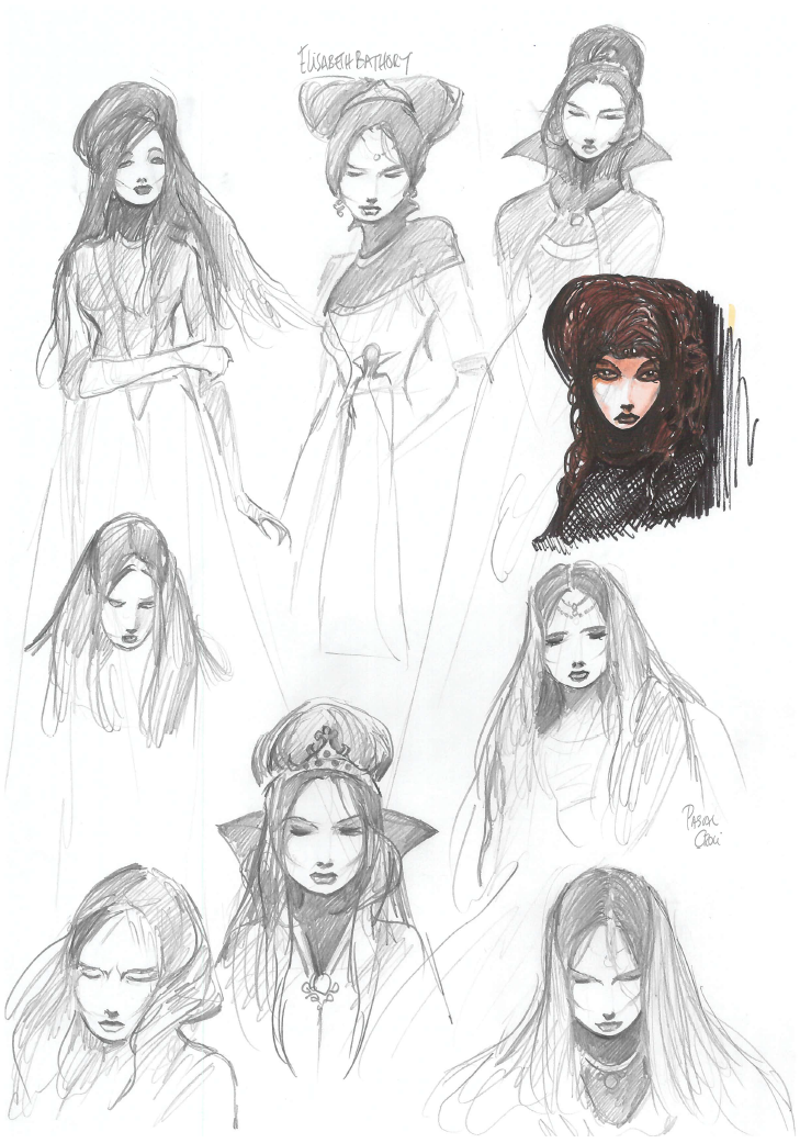 Crayonné N°24 (Elisabeth Bathory) format A4