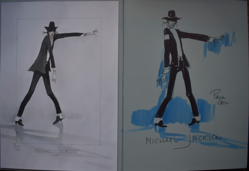 Fan de Michael Jackson dédicacé + dessin original