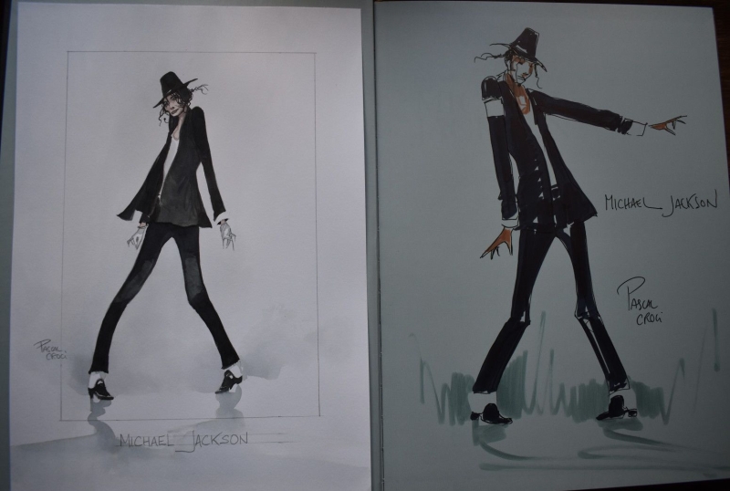 Fan de Michael Jackson dédicacé + dessin original